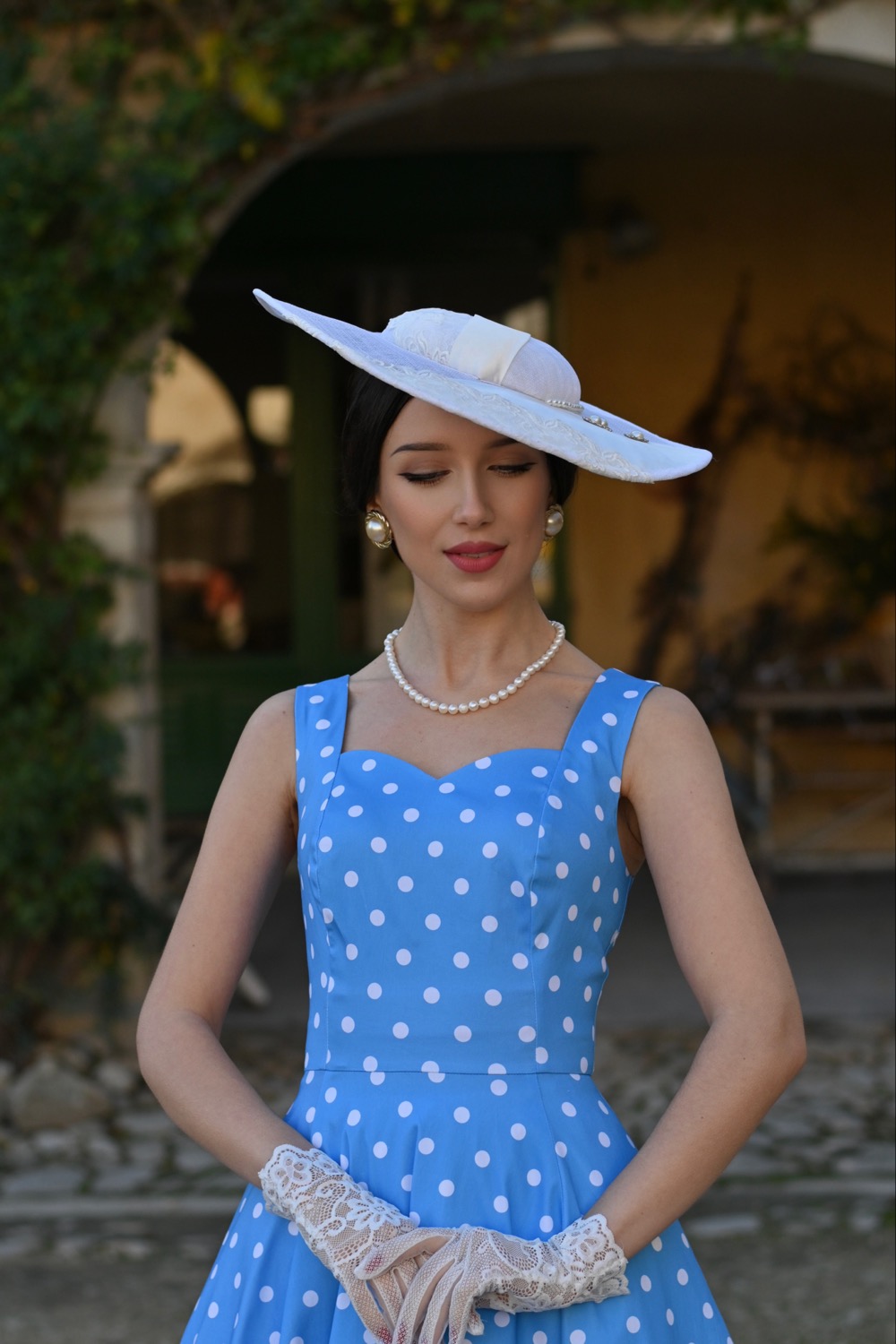 Marlene Polka Dot Swing Dress in Extended Sizing